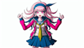 illustrate danganronpa sprite or custom cartoon anime game character design