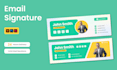 design a clickable HTML email signature, banner, or header