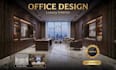 design a luxury executive office with premium 3d renderings
