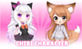 draw cute chibi character, chibi anime art for profile picture free emotes