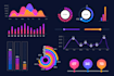 animate charts, infographics, pie, line, bar, graph or area