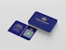 modern business card design with custom qr code