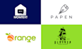 do trendy unique flat business logo design