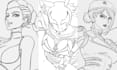 draw anime style commissions in line art for you