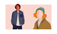 draw flat minimalistic vector portrait