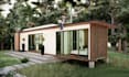 design container house, tiny house, garden room and realistic visualization