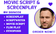 be your scriptwriter, movie script, screenplay, TV series, film script