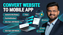 convert website to android app and ios app using flutter with push notifications