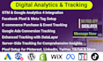 setup facebook pixel, google analytics 4, ga4 ecommerce tracking, conversion API
