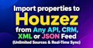 property website data import sync, theme customization for real estate website