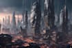 do cyberpunk scifi futuristic city