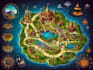 design vector maps, event maps, fantasy festival maps