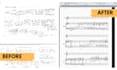 copy your pdf or handwritten music in sibelius or musescore