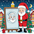 draw a cartoon christmas card