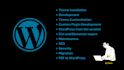 do typo3, wordpress, laravel, shopify, python, HTML tasks