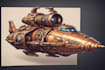draw custom spaceship sci fi steampunk nft