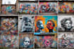 create unique street art graffiti collage