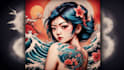 draw japanese tattoo design for you
