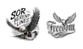create owl phoenix veteran and eagle logo