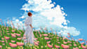create retro 8bit style pixel art background illustration