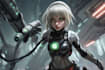 make a sci fi character and sci fi art