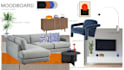 design your interior space with mood board and floor plan