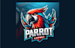 do unique parrot esport mascot logo for your company