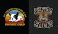 make creative dog, bulldog, pitbull logo and t shirt design