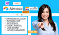 airtable database design, softr webapp development with automation, integration
