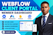 build a webflow client portal with memberstack, firebase or outseta