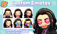draw twitch emotes, chibi emotes, animated emotes, vtuber for stream
