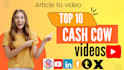convert expert article to video with subtitle and voiceover