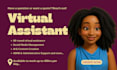be all round virtual assistant, personal assistant, full time, creative, adhd VA