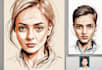 design your portrait vector art illustration