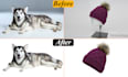 do manually cut out your image and retouching