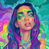 draw trippy psychedelic, weed,