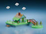 design high quality isometric 3d low poly models and scenes