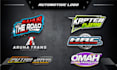 create cool automotive racing logo with 3d style