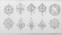 create small, minimalistic, ornamental fine line tattoo