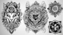 create dope black and white tattoo design