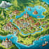 create event, tourist, and fantasy map illustration