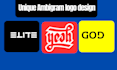 create attractive ambigram logo typography lettering tattoo