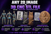 do  basrelief images and convert into 3d relief stl