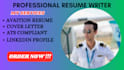 write aviation resume, cover letter, linkedin profile