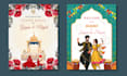 indian wedding invitation, custom digital cards and ecards