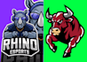 professional rhino and bull logo design services for your brand