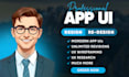 design app ui ux design, figma prototype, app wireframe ux