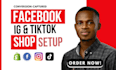 setup facebook shop store catalog fb marketing