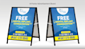 design sidewalk sign sandwich board a frame sign