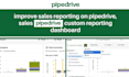 improve sales reporting on pipedrive, sales pipeline custom reporting dashboard